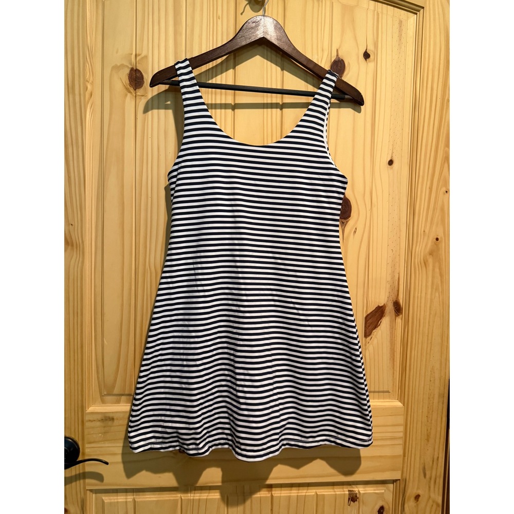 DYI Define Your Inspiration Exercise Dress Large Navy White Stripe Tennis Golf
